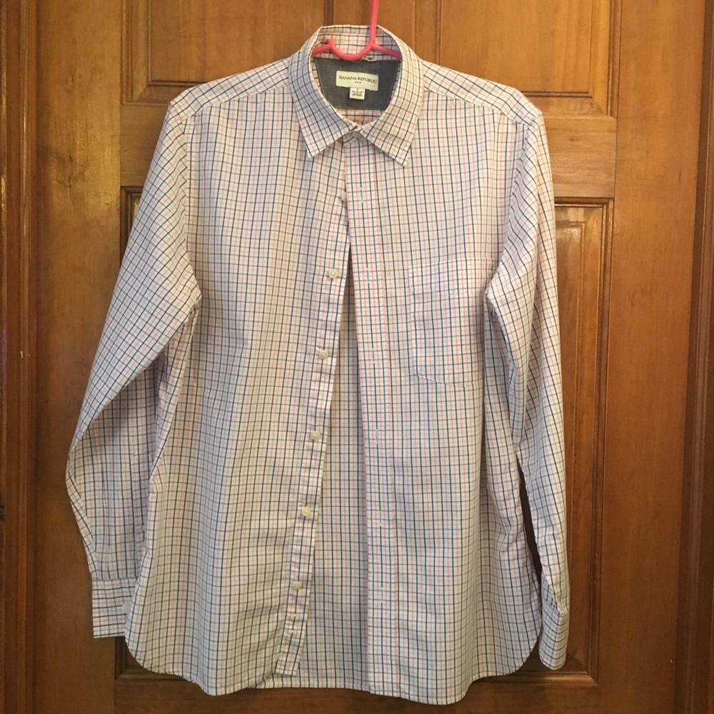 Banana Republic men plaid shirt small